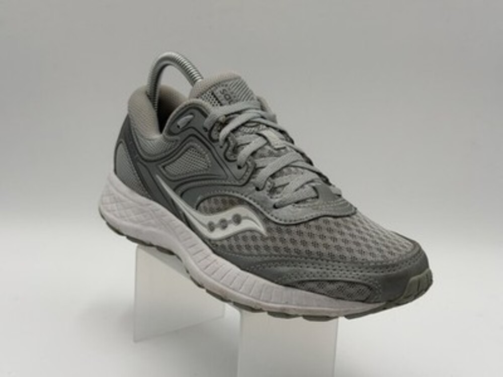Saucony Cohesion 12 Women’s Size 7 Running Shoes Gray Silver Versafoam Wide